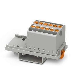 Phoenix Contact 3273022 Distribution block with rail adapter grey 12p