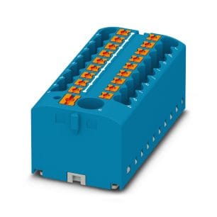 Phoenix Contact 3273376 Distribution block blue 19 connections